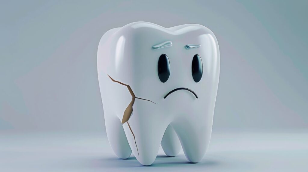 An AI image of a chipped tooth.